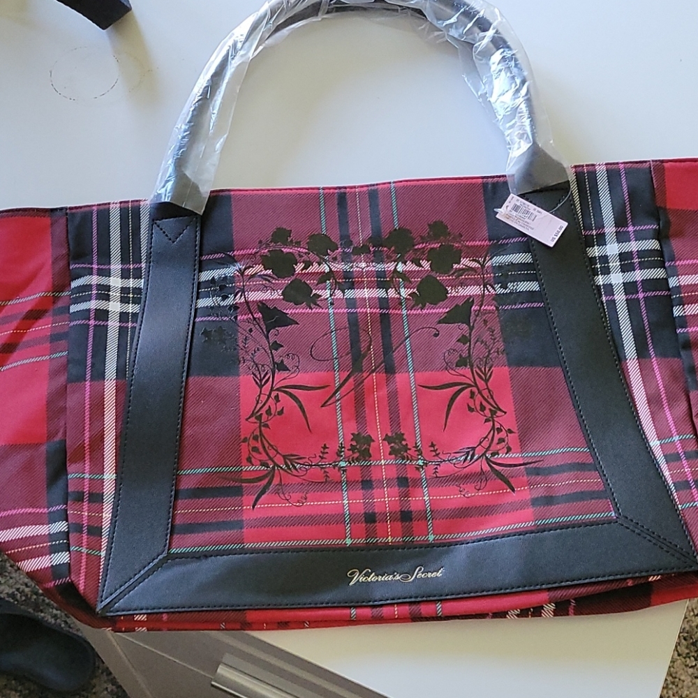 Victoria's secret plaid tote